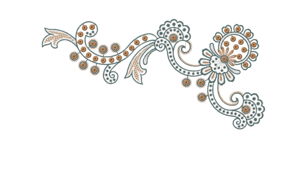 Botanical Ornaments Embroidery Design