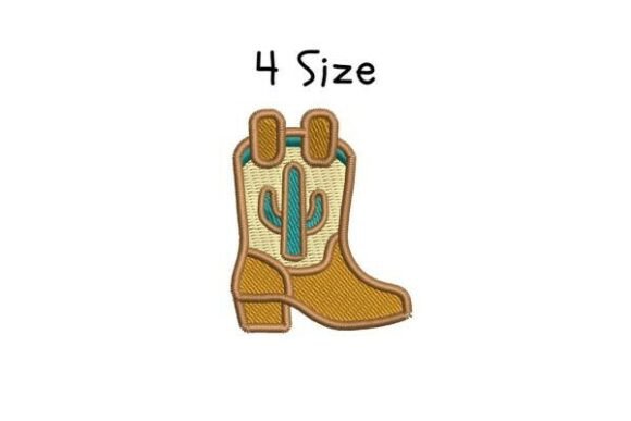 Cowboy Boot Embroidery Design