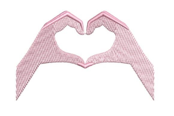 Heart Hands Valentine Embroidery