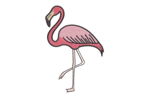 Pink Flamingo Embroidery