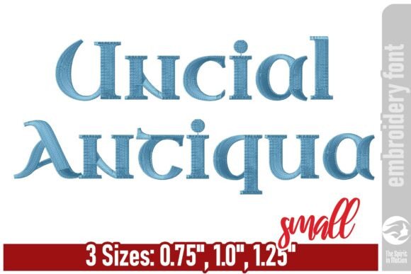Uncial Antiqua Embroidery Font - Small